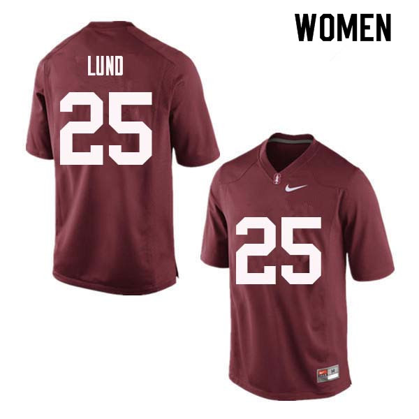 Women Stanford Cardinal #25 Sione Lund College Football Jerseys Sale-Red